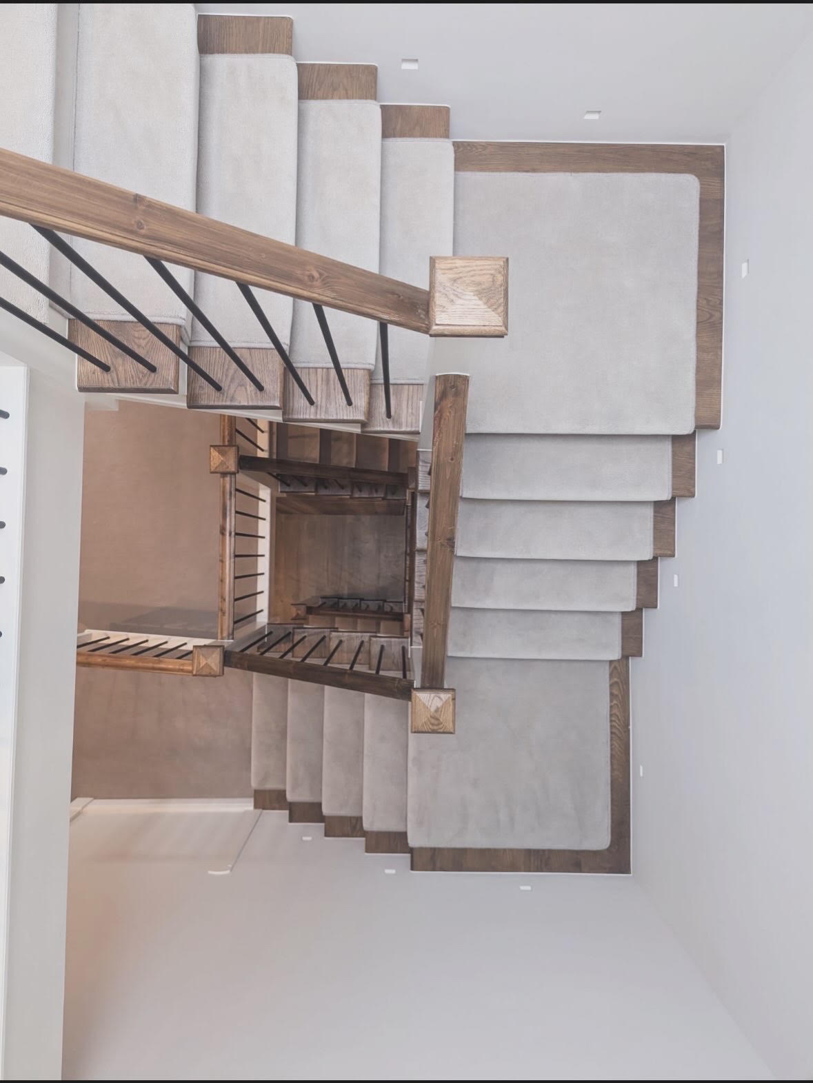Detail of a bespoke stair runner